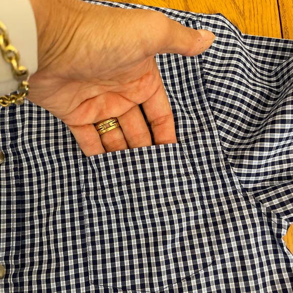 Class Club Modern Fit dress Checkedshirt Sz 14-16 slightly used - Picture 6 of 7